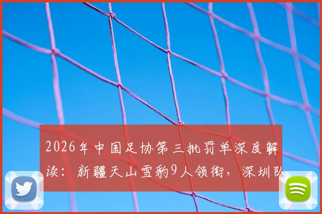 2026年中国足协第三批罚单深度解读:新疆天山雪豹9人领衔,深圳队7人上榜详情